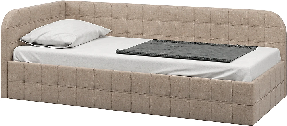 Односпальная кровать с мягким изголовьем Тред модель 1