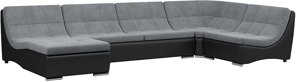 Угловой диван с механизмом американская раскладушка Монреаль-2 Плюш Графит