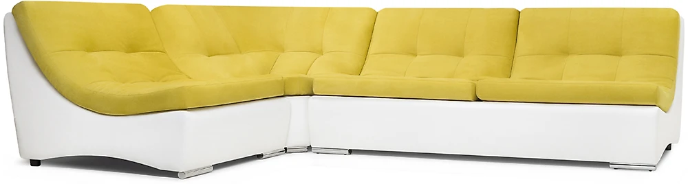 Модульный диван без подлокотников Монреаль-2 Плюш Yellow