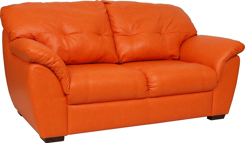 Прямой диван из экокожи Честер-2 (Орион-2) Оранж двухместный