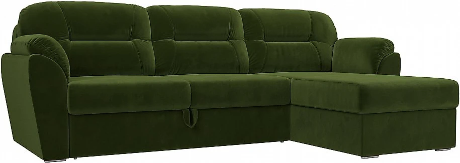 Угловой диван для подростка Бостон Вельвет Грин