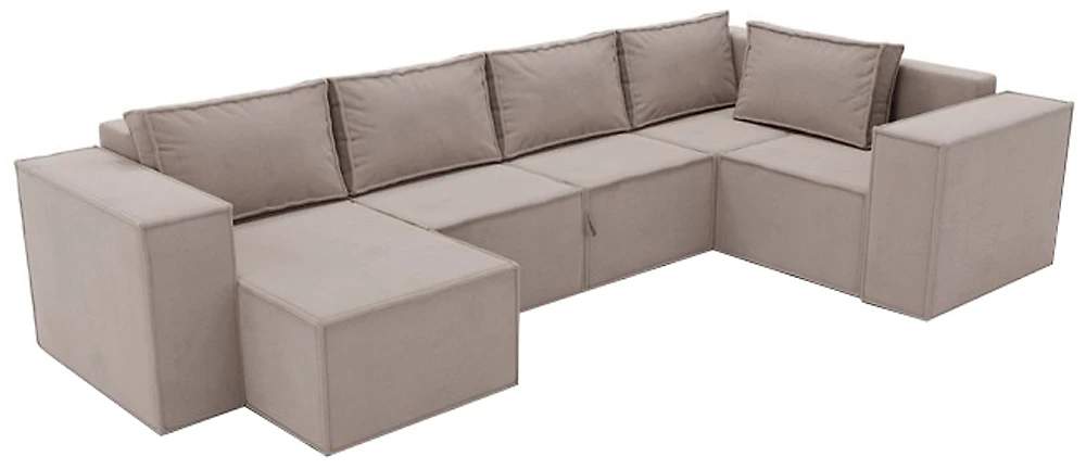 Дизайнерский модульный диван Лофт П-образный Беж