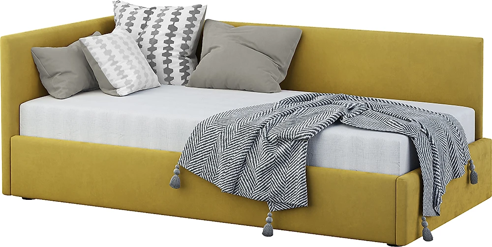 Кровать с подъемным механизмом и мягким изголовьем Меркурий-2 Дизайн-5