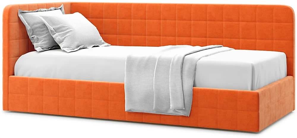 Односпальная кровать с полками Тичина - (Тред) Оранж