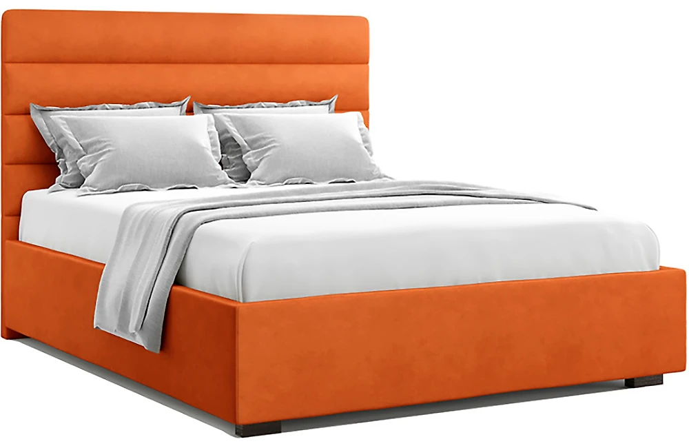 Кровать с мягкой спинкой Кареза Оранж