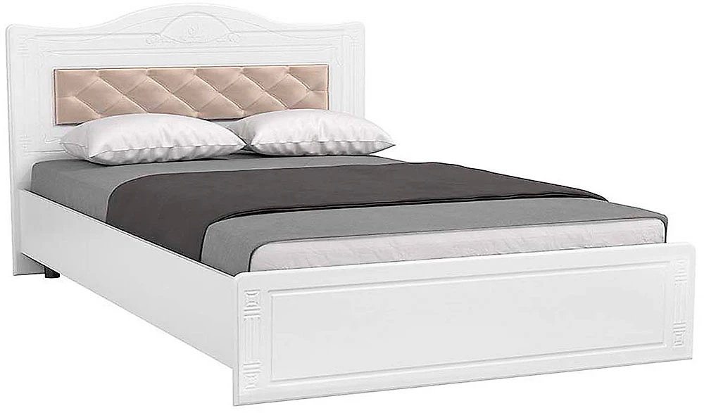 Кровать в стиле прованс Афина АФ-9 с мягкой спинкой