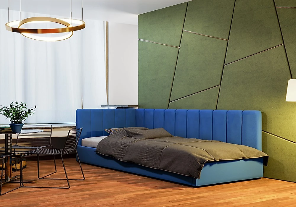 Односпальная кровать с полками Тиволи Дизайн-1