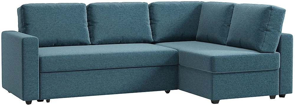 Синий угловой диван Милбург (Мансберг) Дизайн 4