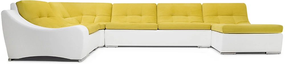 Угловой диван с креслом Монреаль-3 Плюш Yellow