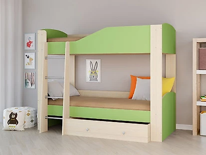Детская кровать для девочек Астра-2 Салатовый