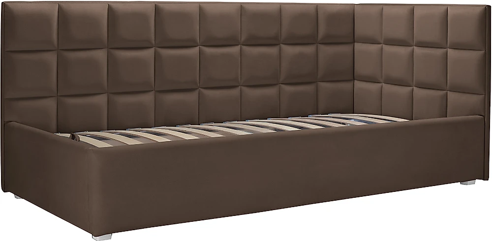 Односпальная кровать с мягким изголовьем Юник Дизайн-3