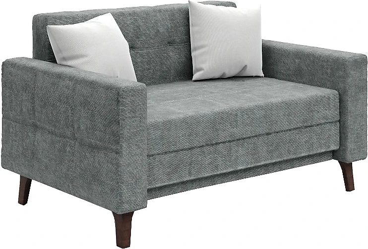 Прямой диван серого цвета Этро-3 Люкс Плюш Графит