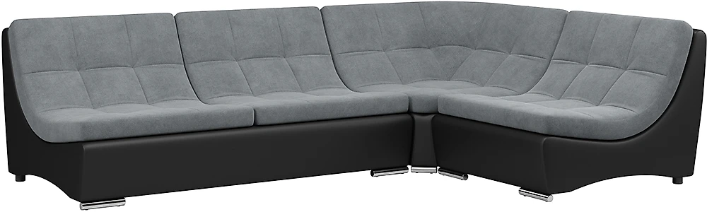 Угловой диван без боковин Монреаль-4 Плюш Графит