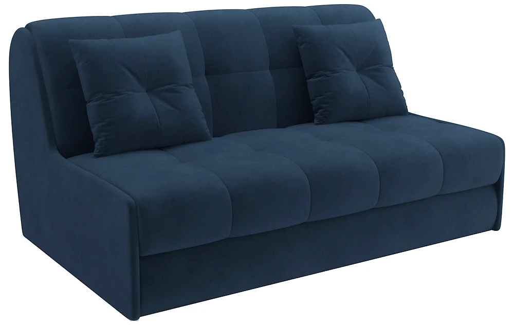 Синий прямой диван Барон-2 Плюш Блу