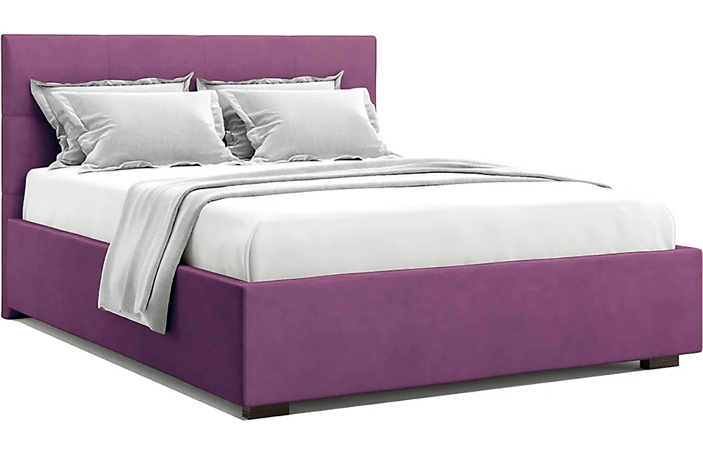Кровать с подъемным механизмом и мягким изголовьем Гарда Фиолет
