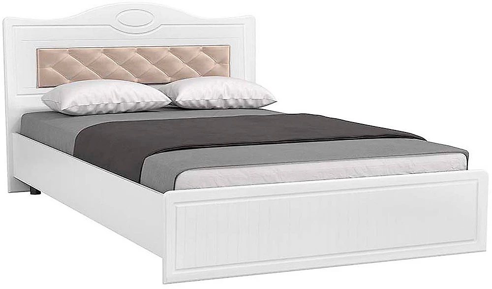 Кровать в стиле прованс Монако МН-9 с мягкой спинкой