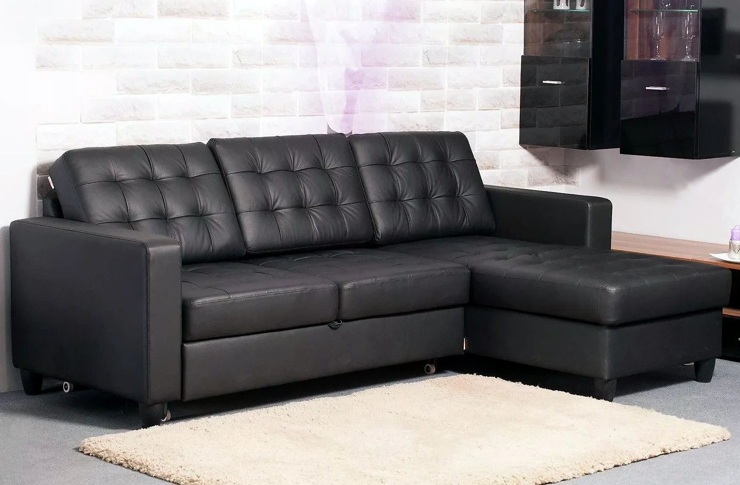 Угловой диван в баню кожаный Камелот Дизайн 3