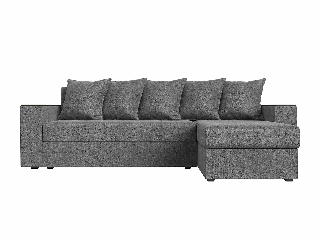 Угловой диван из комбинированного материала Дубай Лайт Кантри Грей