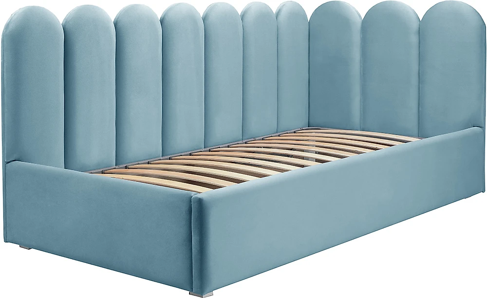 Односпальная кровать с мягким изголовьем Мия Дизайн-3