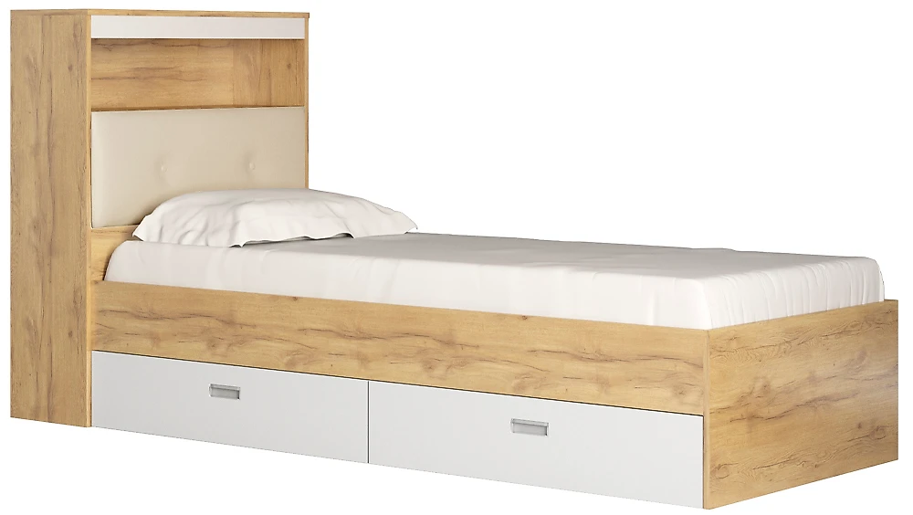 Двуспальная кровать эконом Виктория-3-80 Дизайн-1