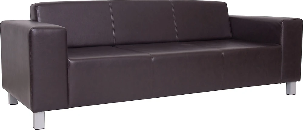 Узкий кожаный диван Алекто-3 трехместный