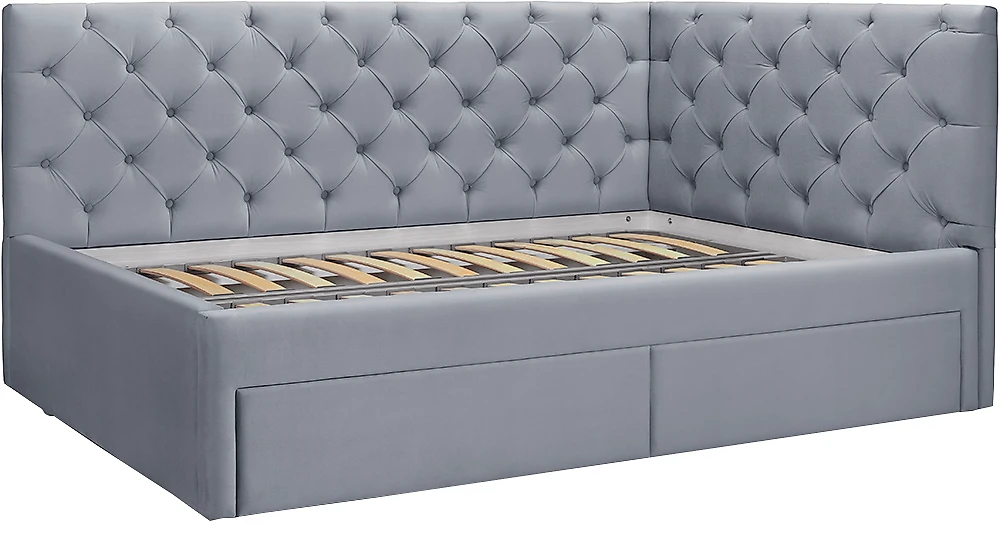 кровать в скандинавском стиле Оливия с ящиками Дизайн-2