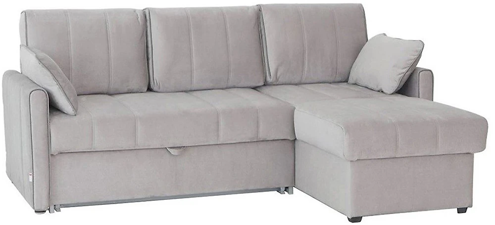 Угловой диван с левым углом Риммини Плюш Грей