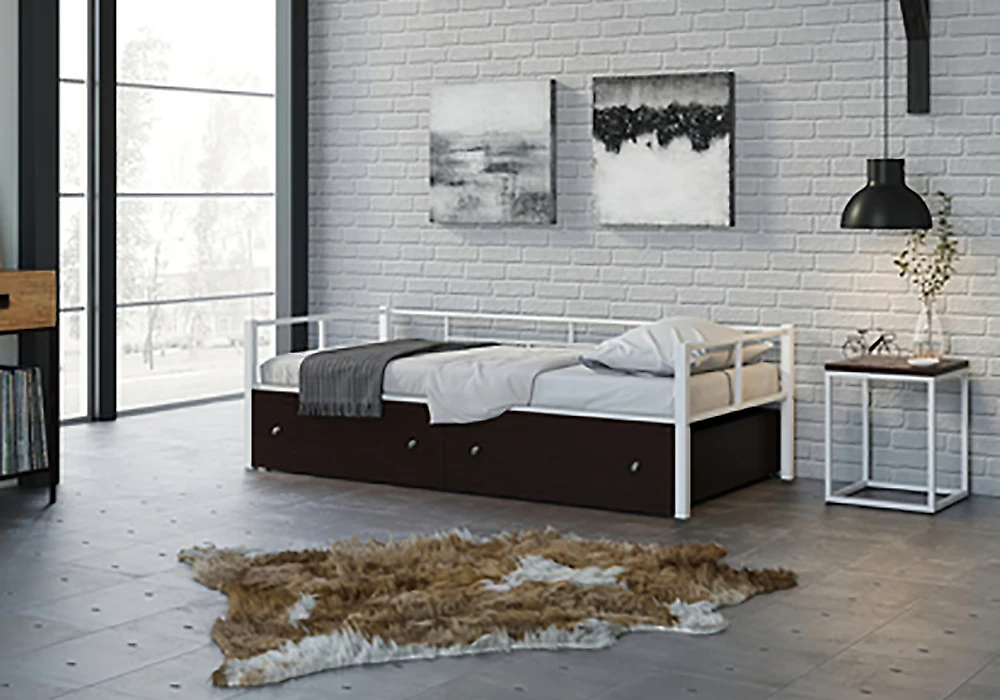 Кровать в стиле прованс Арга с ящиками