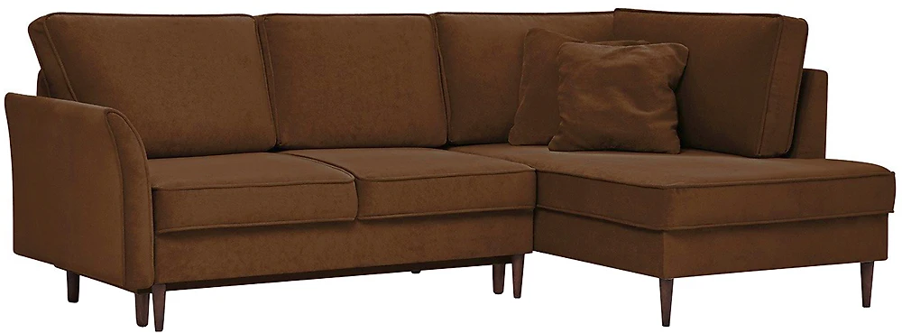 Угловой диван с левым углом Джулия Софт Браун