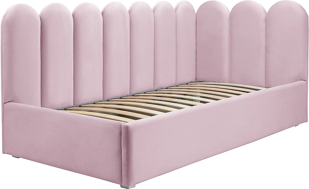 Односпальная кровать с мягким изголовьем Мия Дизайн-4
