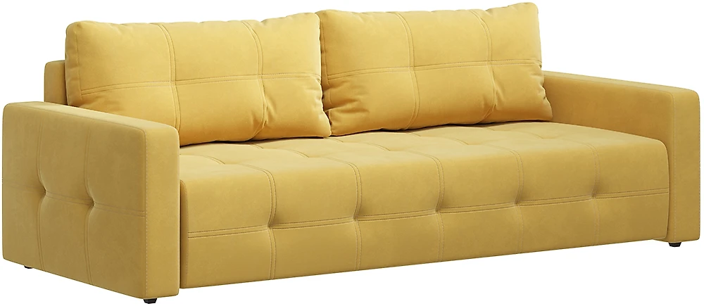 Прямой диван в спальню  Денди Плюш Мастард
