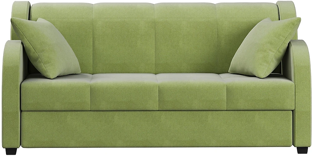 Зелёный диван-кровать Барон с подлокотниками Дизайн 9