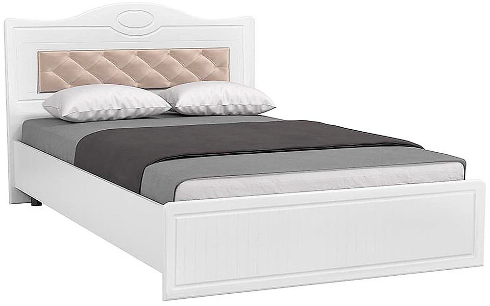 Кровать в стиле прованс Монако МН-8 с мягкой спинкой