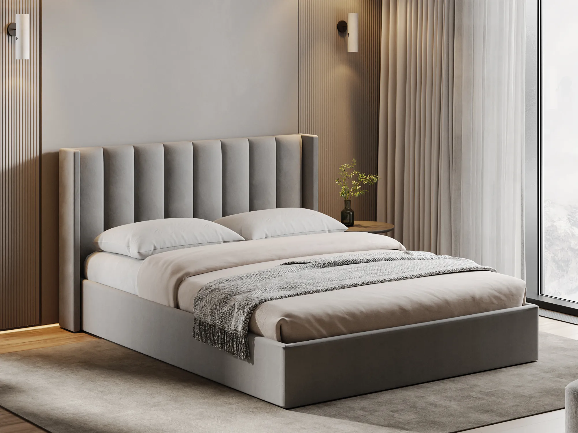 Компактная кровать Балу Грей