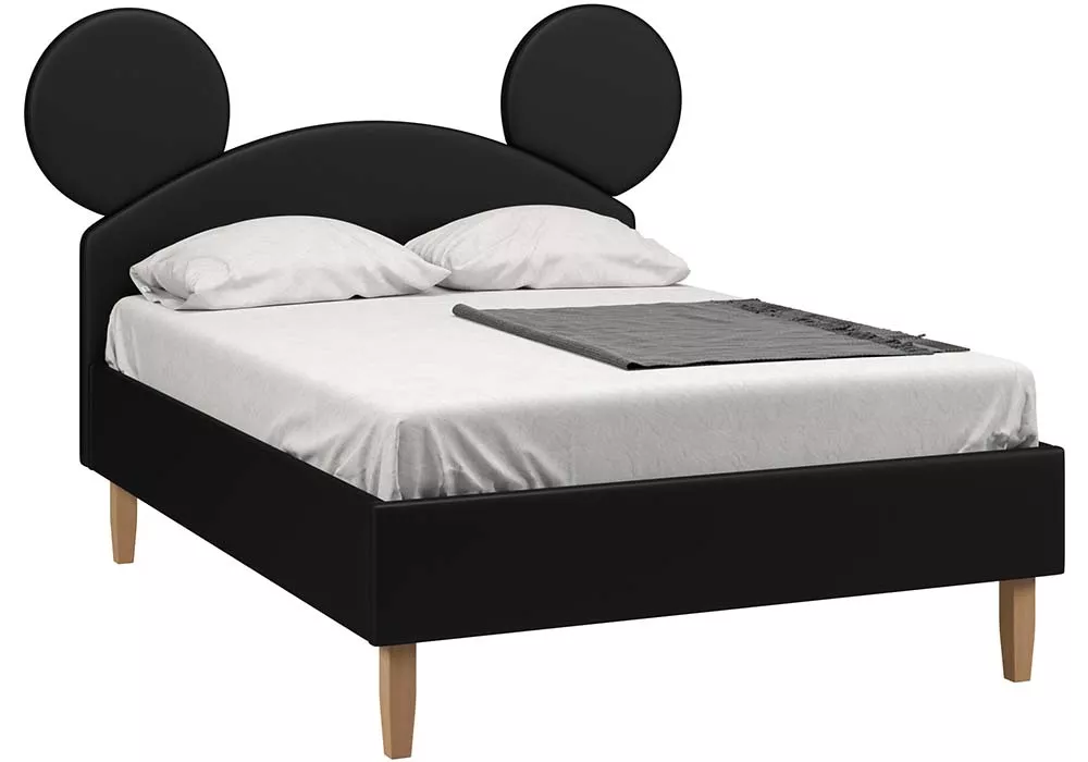 Односпальная кровать из экокожи Микки Нуар