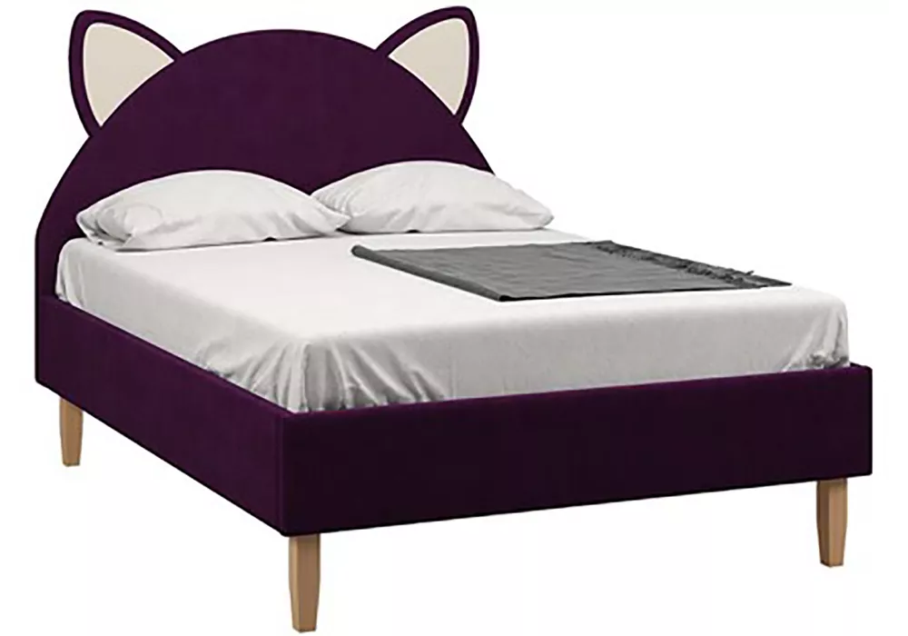 Односпальная кровать из экокожи Китти Фиолет