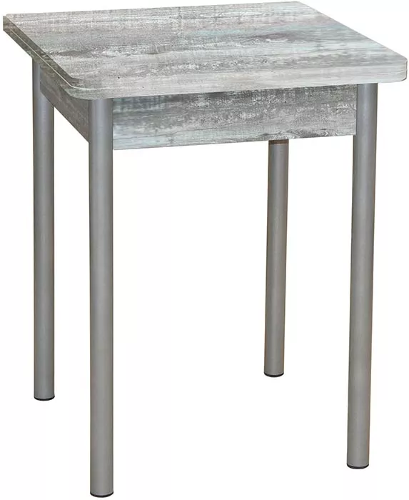 Обеденный стол Эко-60 Бетон Пайн темный-Серебро