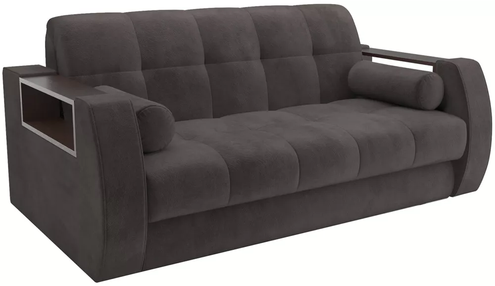 Прямой диван со столом Барон-3 Браун