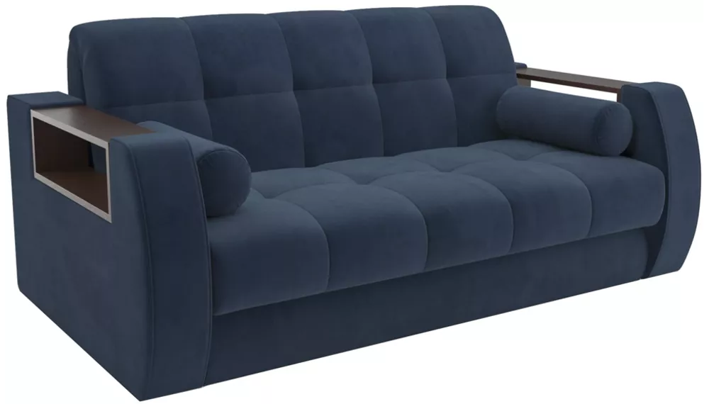 Прямой диван со столом Барон-3 Плюш Блу