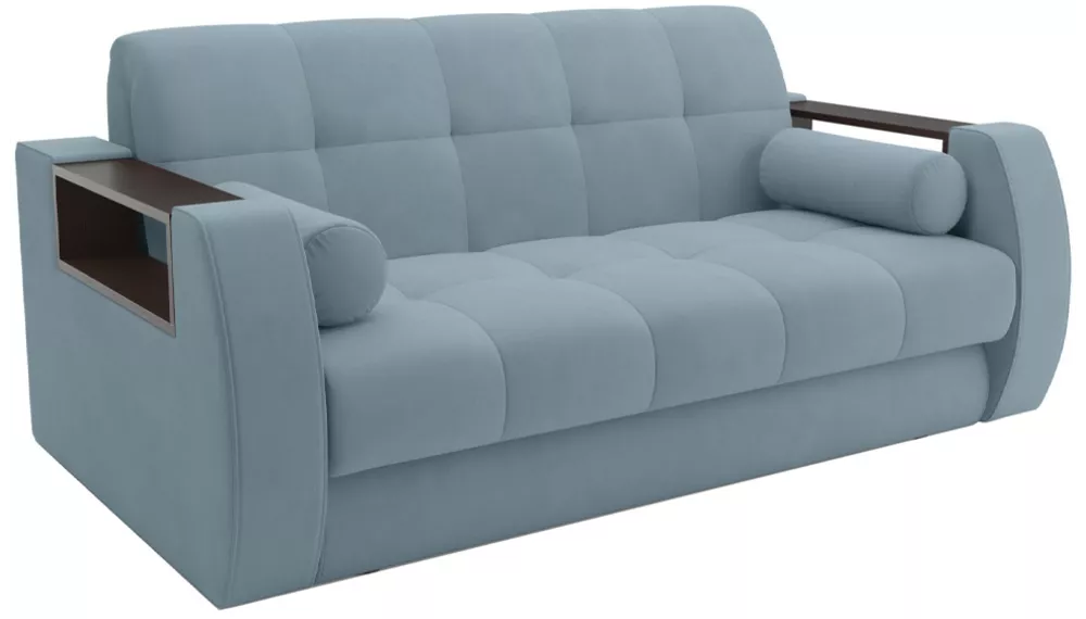 Прямой диван со столом Барон-3 Плюш Лайт Блу