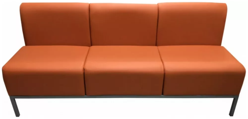 диван для офиса Компакт Оранж трехместный