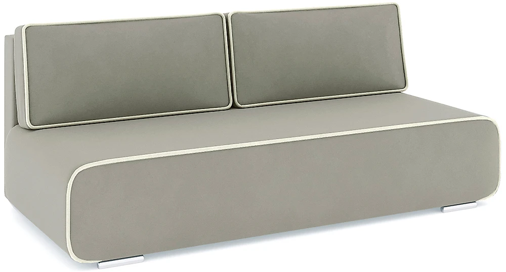 Прямой диван серого цвета Лаки Плюш Дизайн-6