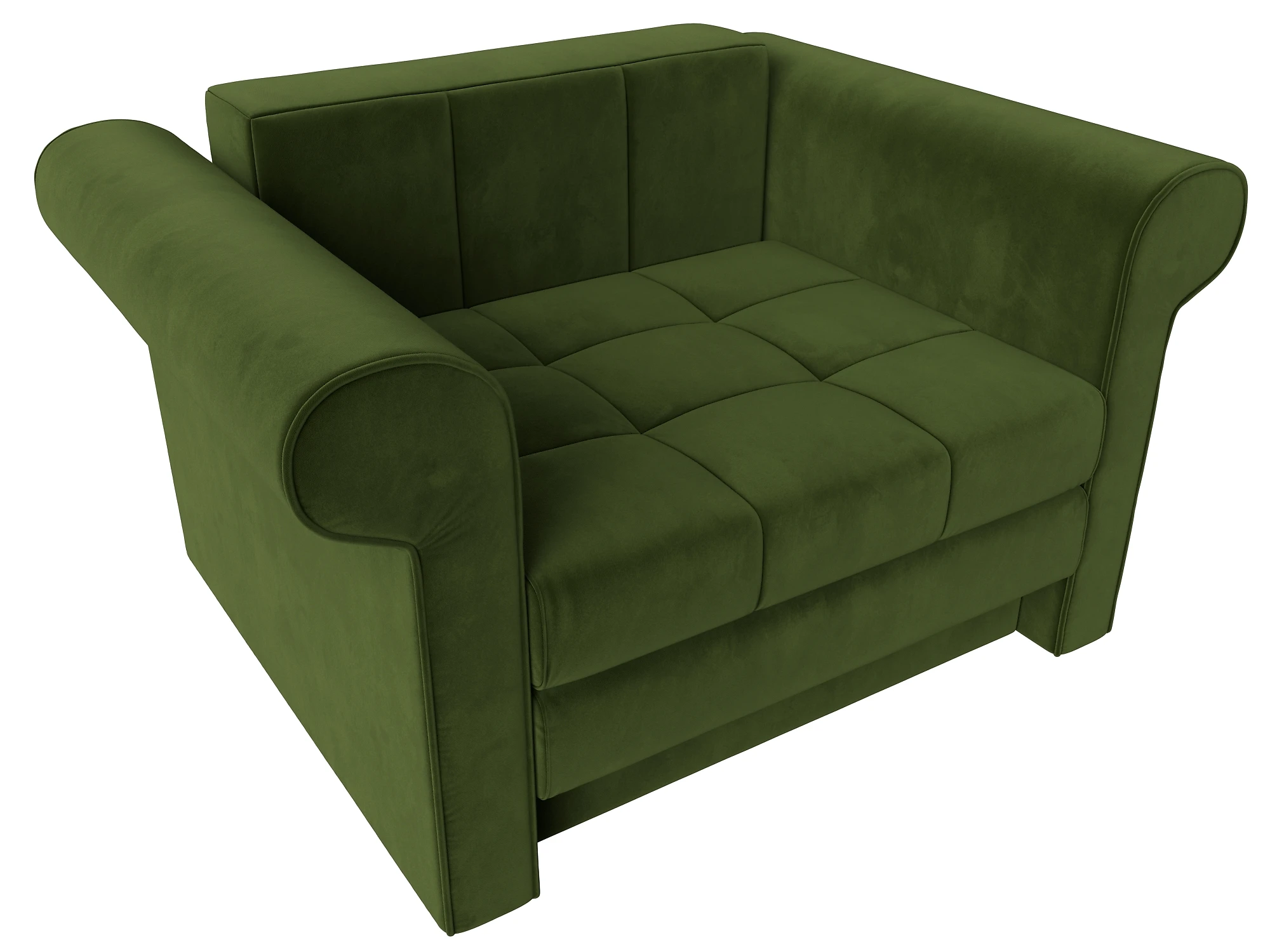 Зелёное кресло Берли Дизайн 2