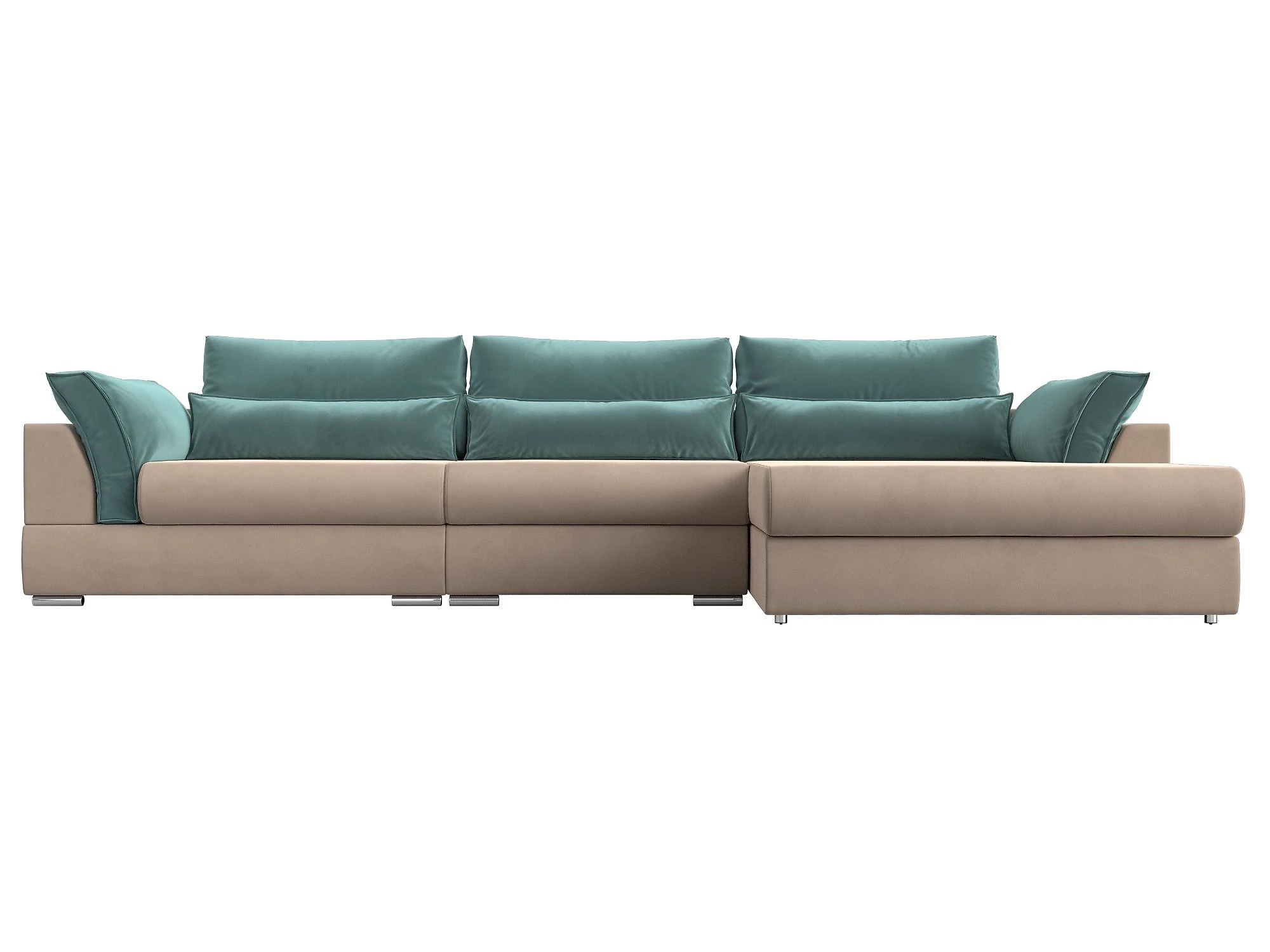 Угловой диван с ящиком для белья Пекин Лонг Плюш Дизайн 1