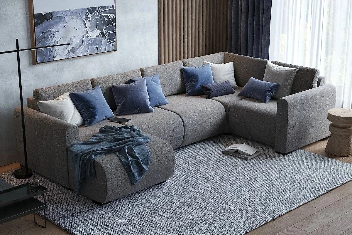 Угловой диван с канапе Басик