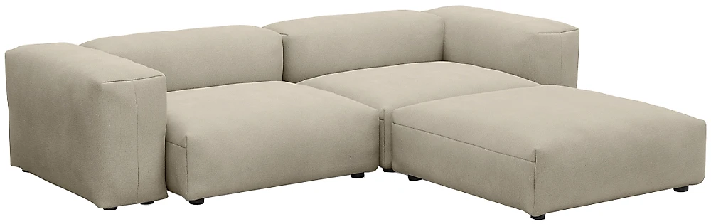  угловой диван с оттоманкой Фиджи-4 Беж