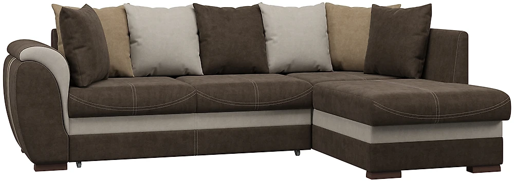 Угловой диван в классическом стиле Стефани Комбо Шоколад