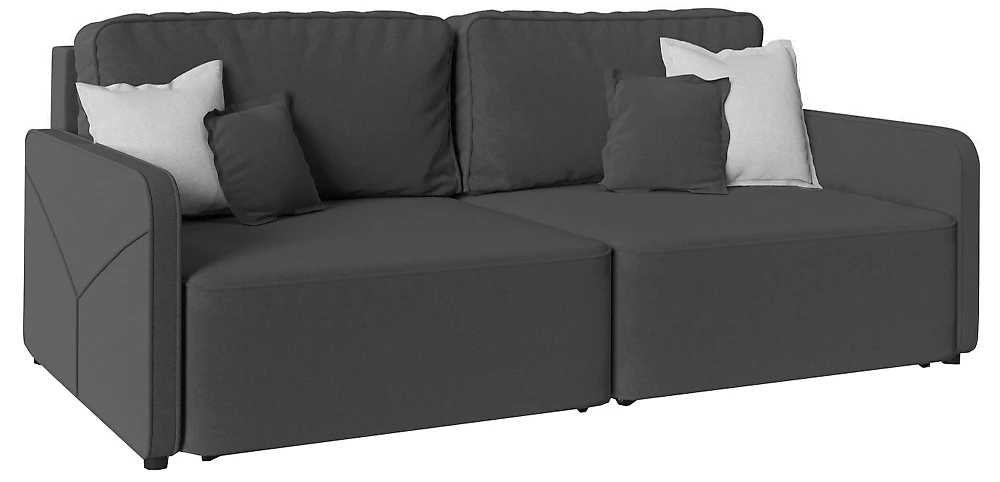 Прямой диван серого цвета Тоскана Плюш Грей