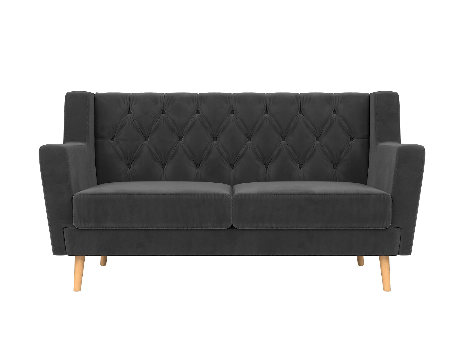 Прямой диван серого цвета Брайтон Плюш Дизайн 6