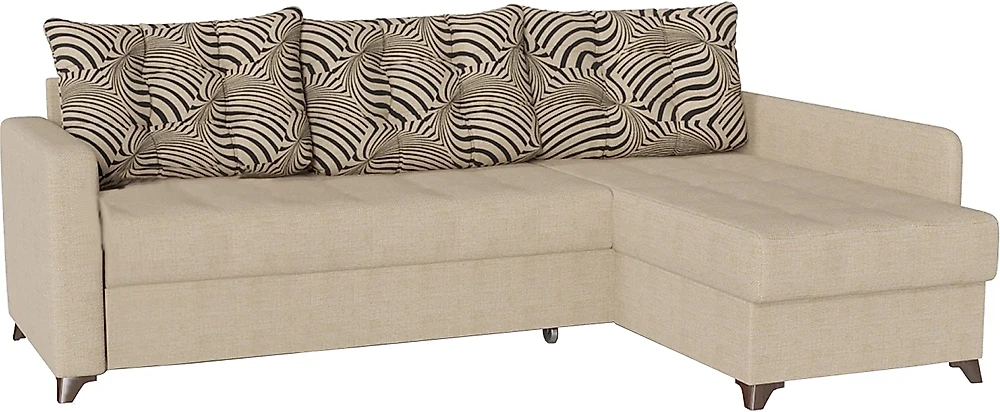 Угловой диван из ткани антикоготь Беллано (Белла) Кантри Браун